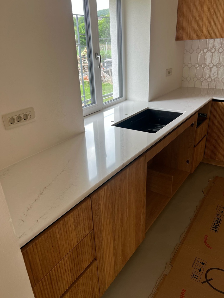 Blat Quartz Alb Personalizat